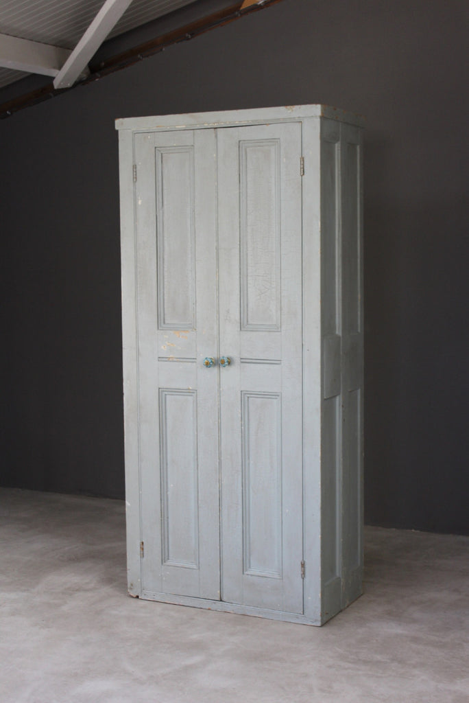 Vintage Painted Pine Hall Robe Cupboard - Kernow Furniture