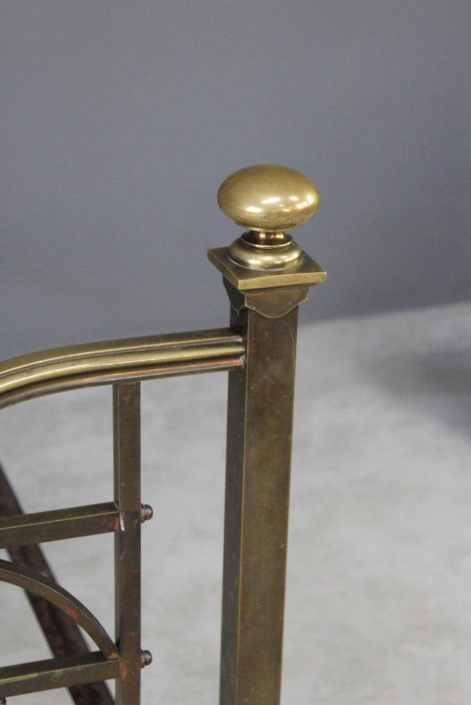 Antique Edwardian 3ft Brass Single Bed - Kernow Furniture