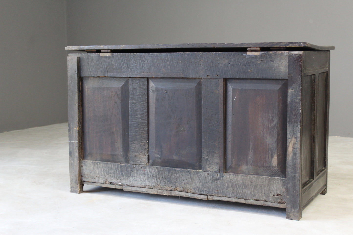 Antique Carved Oak Coffer - Kernow Furniture