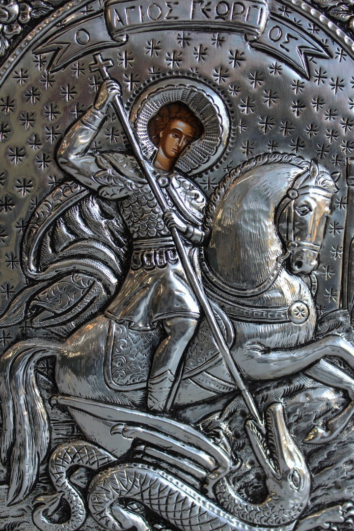 Silver Greek Orthodox Icon - Kernow Furniture