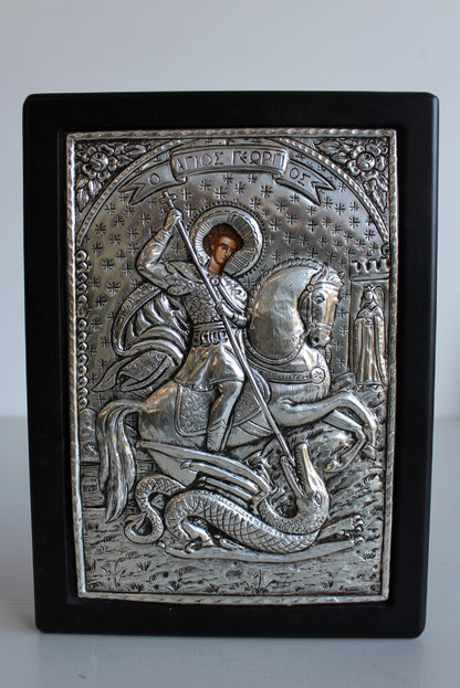 Silver Greek Orthodox Icon - Kernow Furniture