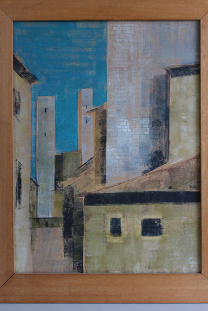 Abstract Townscape Painting - Kernow Furniture