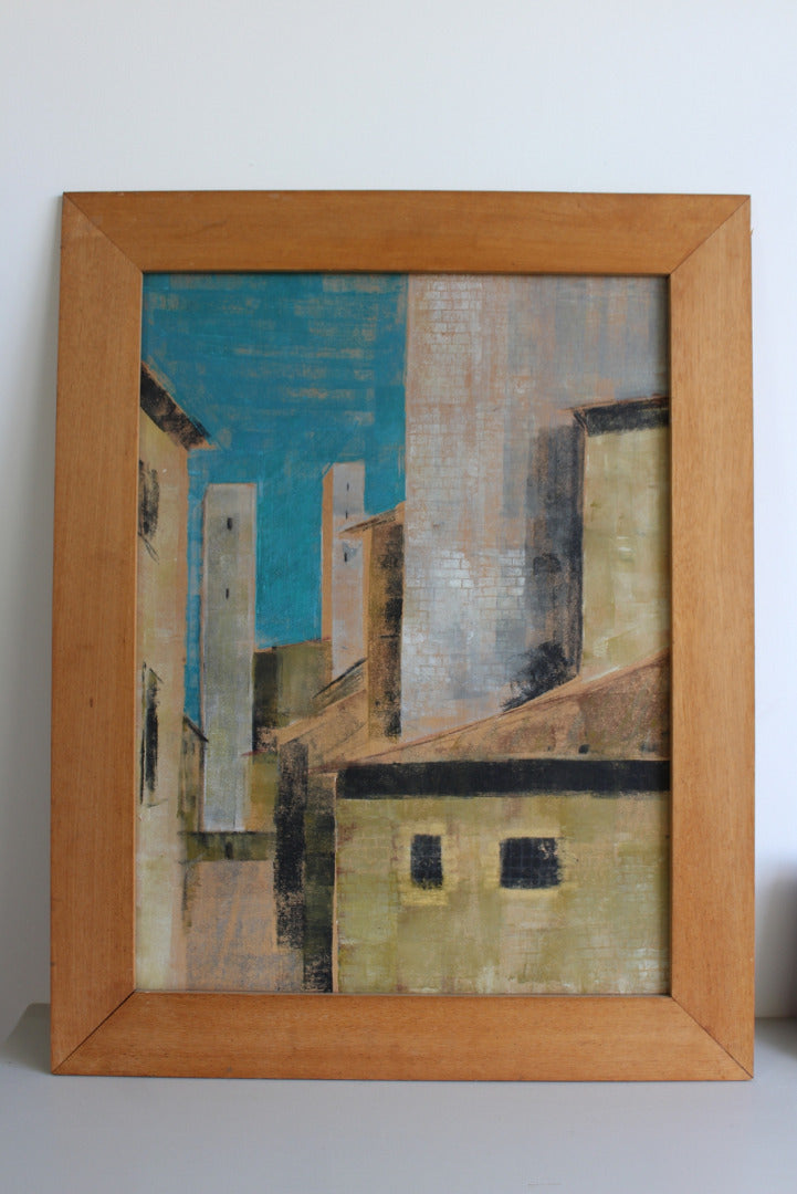 Abstract Townscape Painting - Kernow Furniture