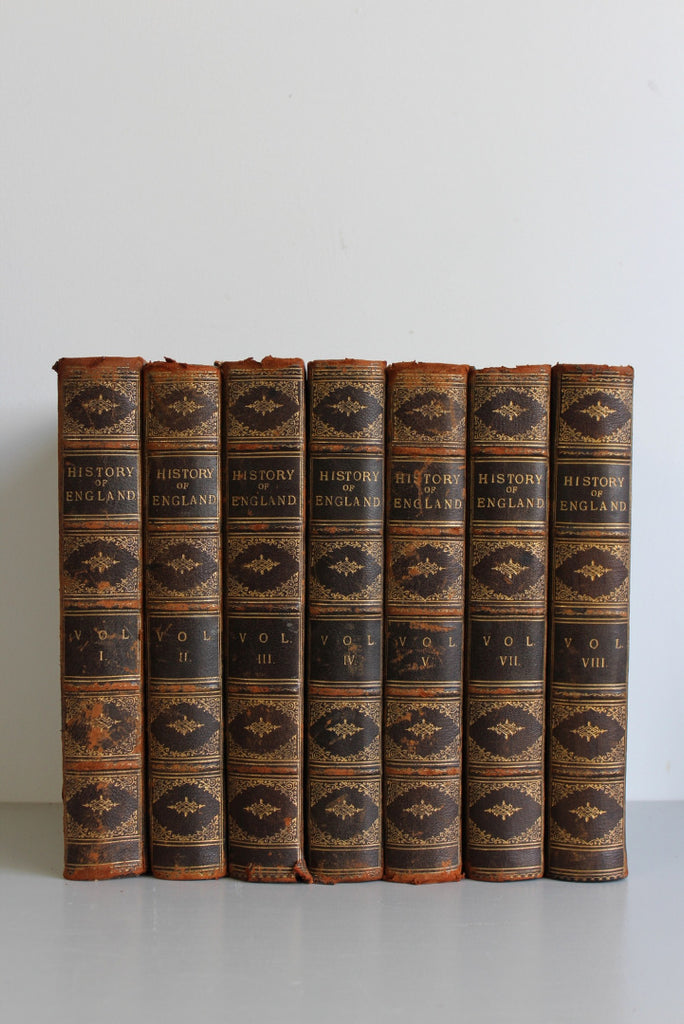 Cassells History of England Leather Bound Books - Kernow Furniture