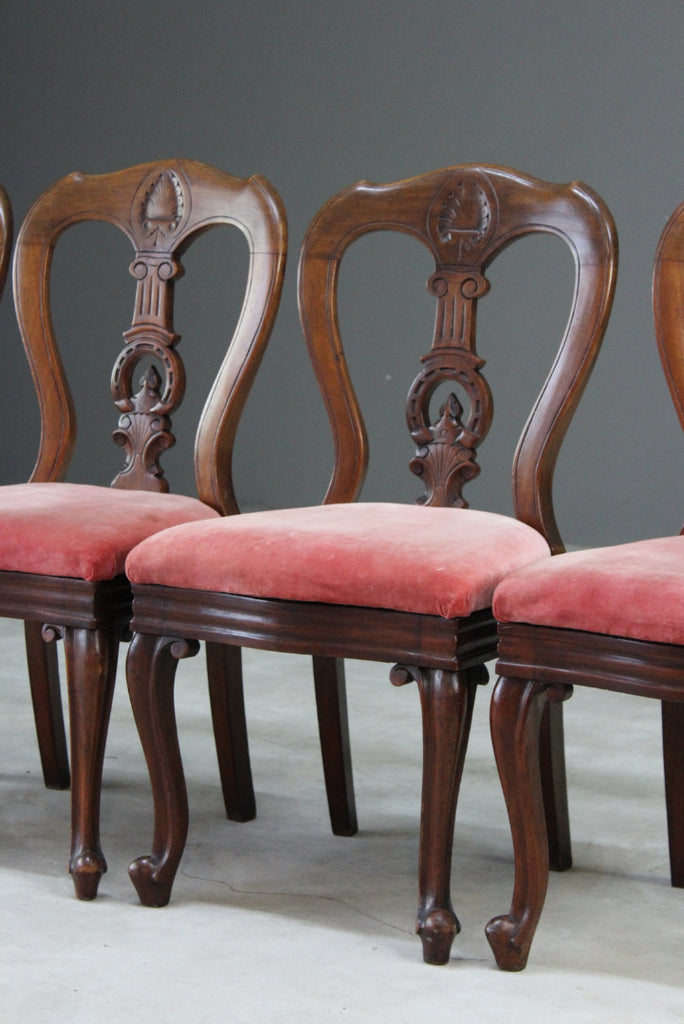 4 Victorian Mahogany Dining Chairs - Kernow Furniture
