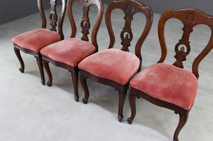 4 Victorian Mahogany Dining Chairs - Kernow Furniture