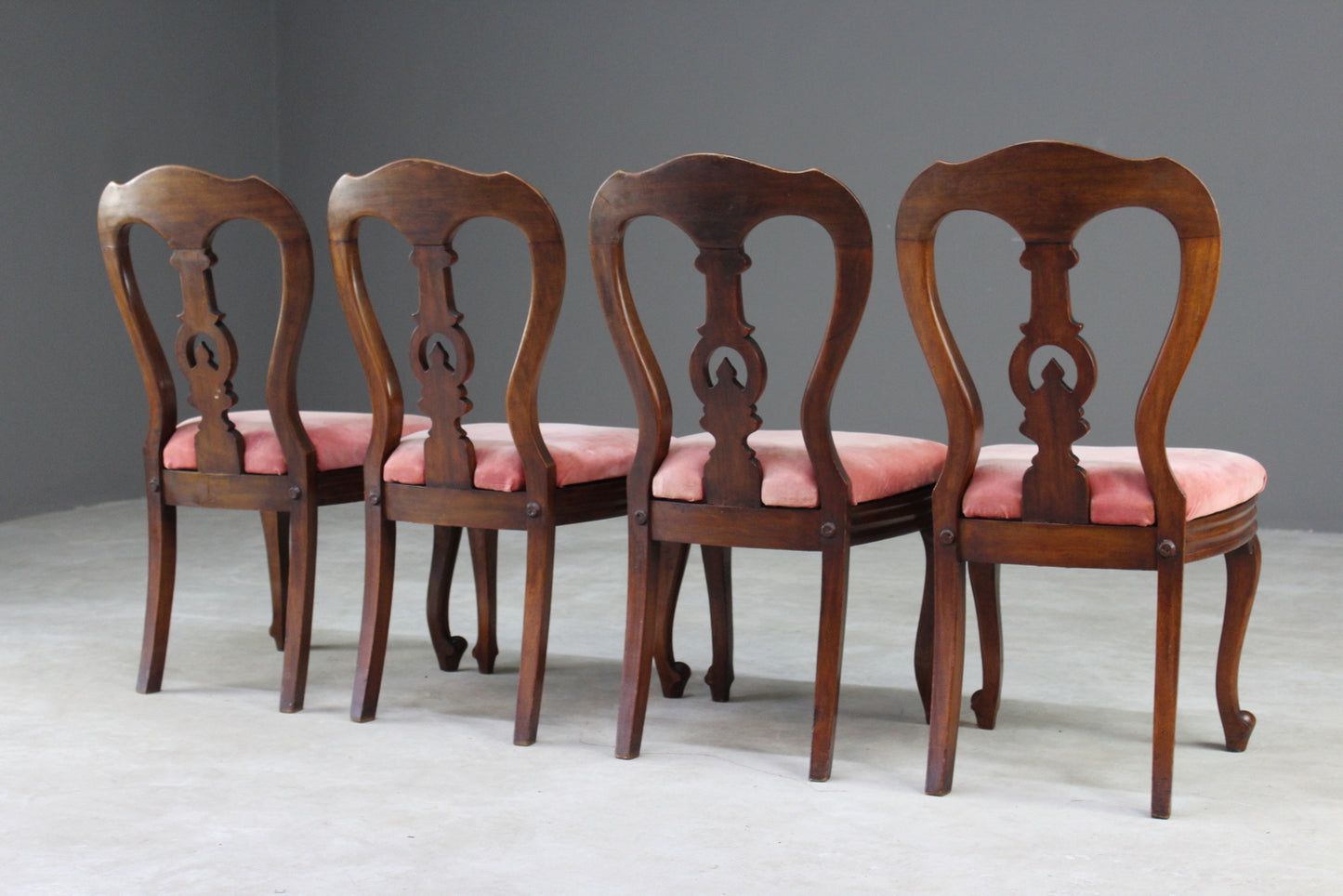 4 Victorian Mahogany Dining Chairs - Kernow Furniture