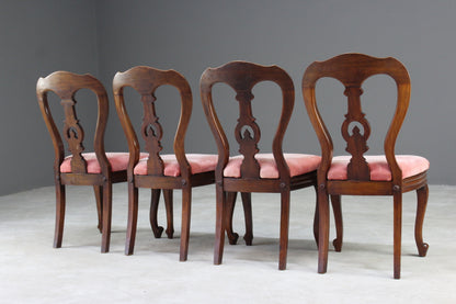 4 Victorian Mahogany Dining Chairs - Kernow Furniture