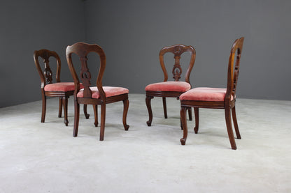 4 Victorian Mahogany Dining Chairs - Kernow Furniture