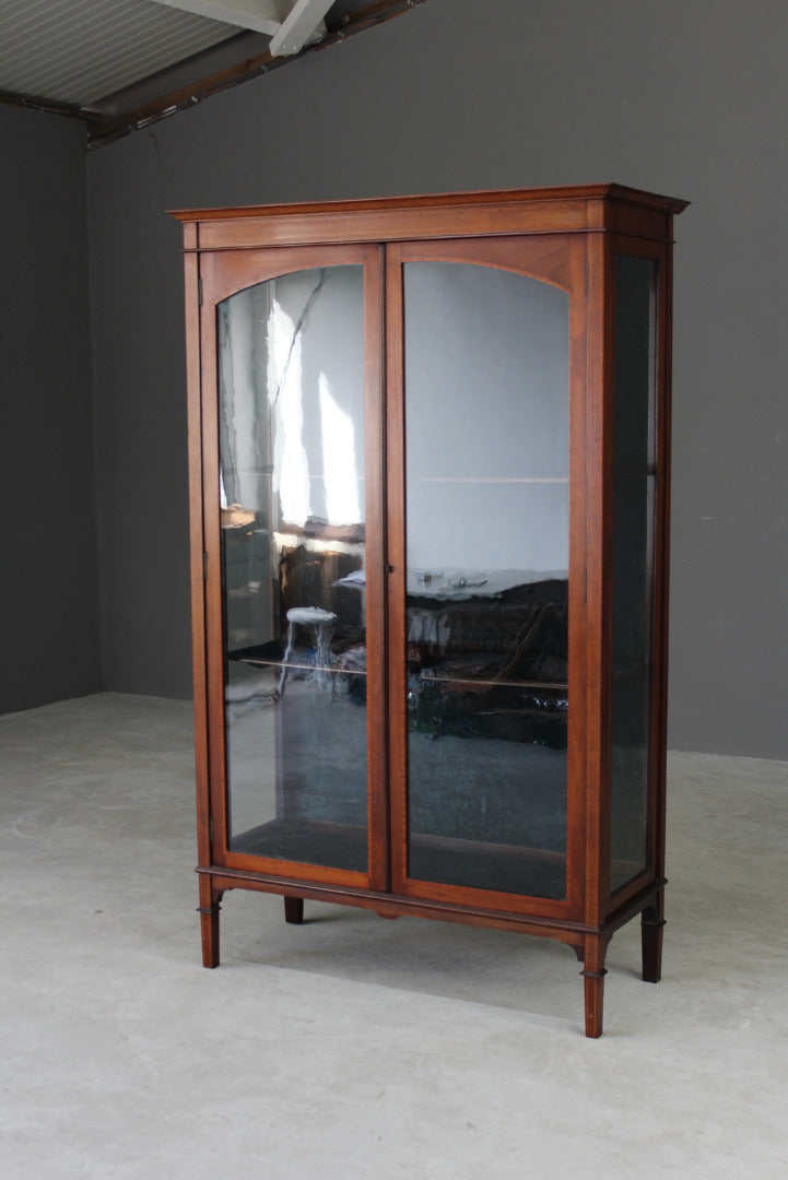 Edwardian Glazed Mahogany Cabinet - Kernow Furniture