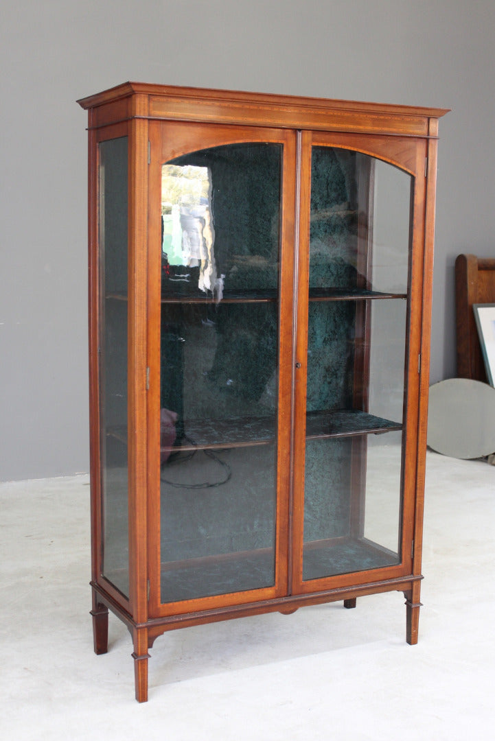 Edwardian Glazed Mahogany Cabinet - Kernow Furniture