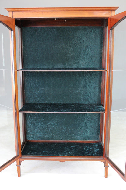 Edwardian Glazed Mahogany Cabinet - Kernow Furniture