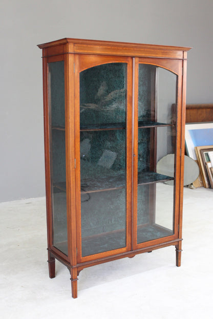 Edwardian Glazed Mahogany Cabinet - Kernow Furniture