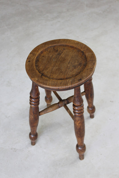 Rustic Oak & Beech Stool - Kernow Furniture