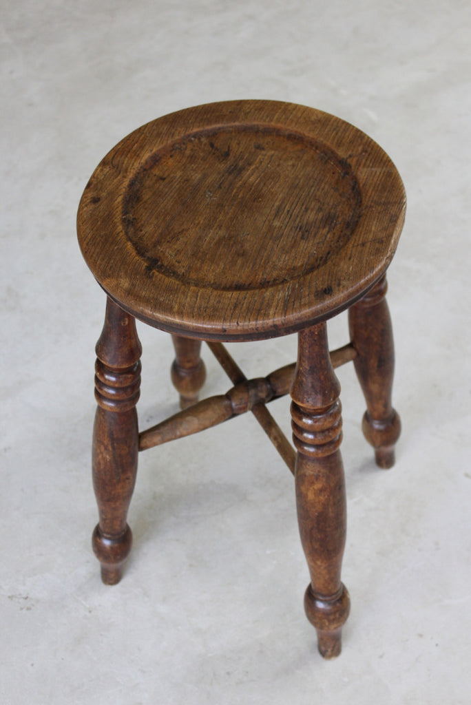 Rustic Oak & Beech Stool - Kernow Furniture