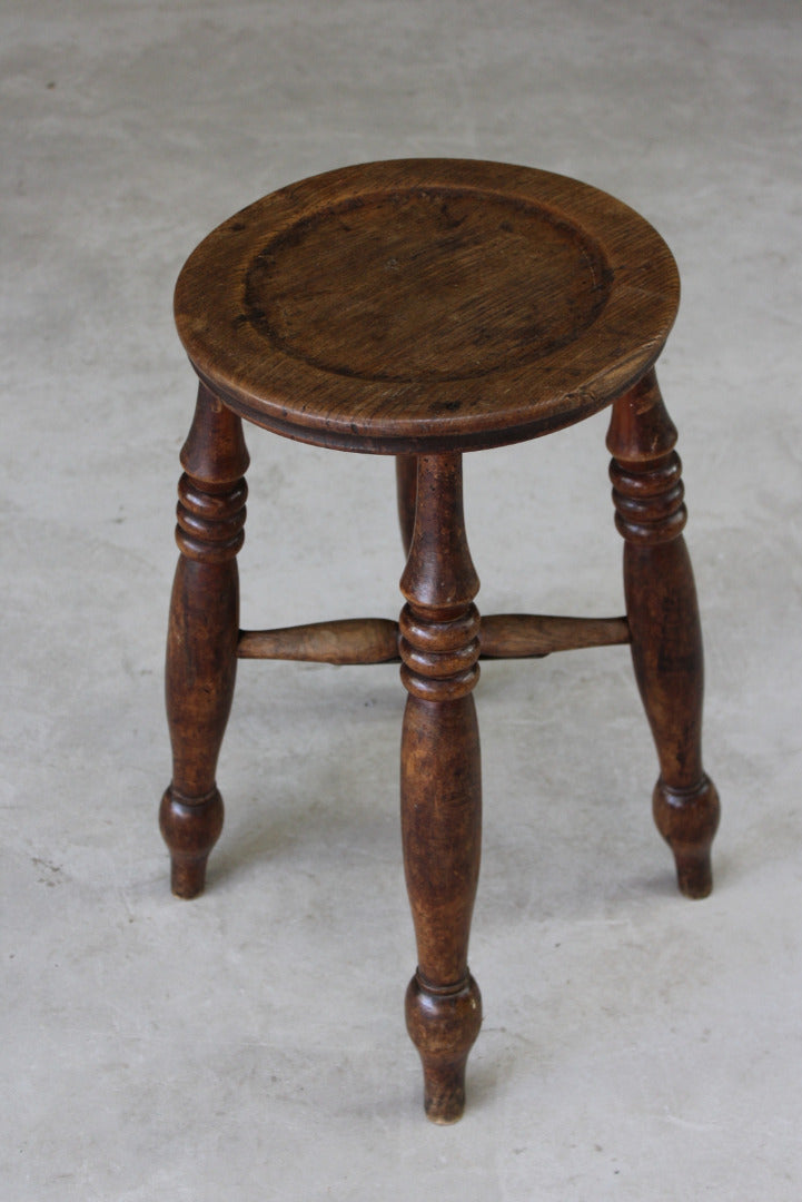 Rustic Oak & Beech Stool - Kernow Furniture