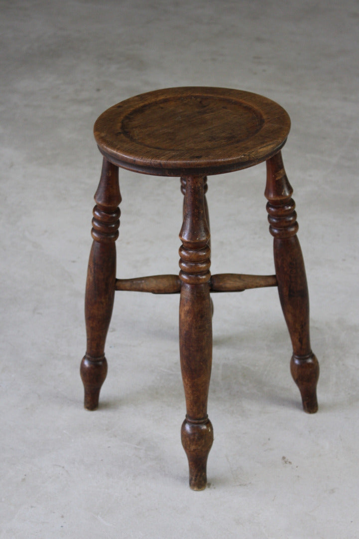 Rustic Oak & Beech Stool - Kernow Furniture