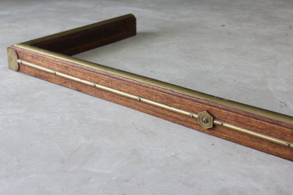 Mahogany & Brass Fire Fender - Kernow Furniture