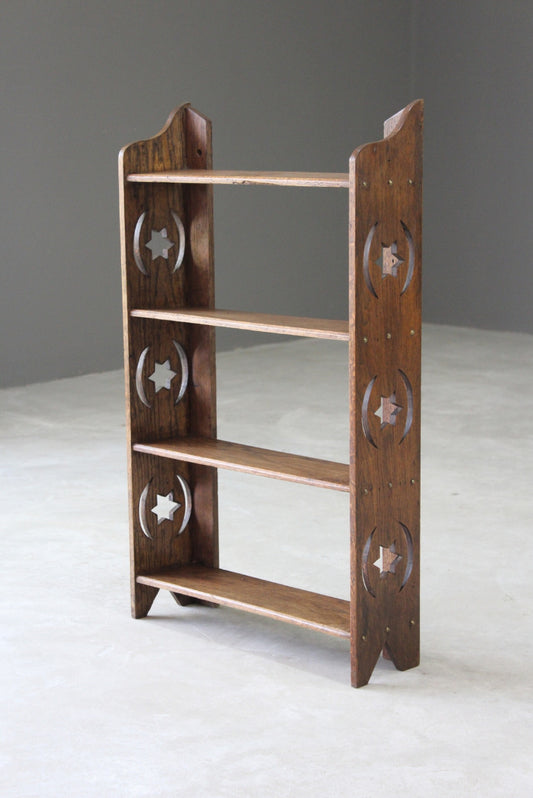 Small Arts & Crafts Oak Freestanding / Wall Shelves - Kernow Furniture