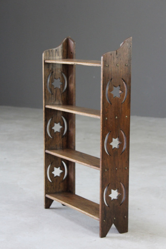 Small Arts & Crafts Oak Freestanding / Wall Shelves - Kernow Furniture