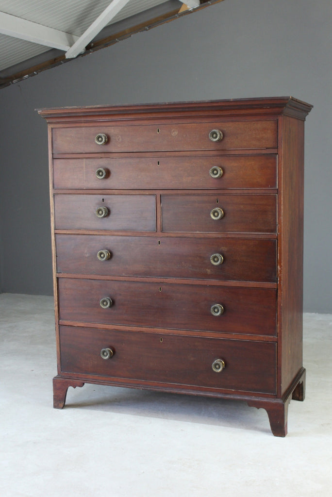 Large Antique Mahogany Chest of Drawers - Kernow Furniture