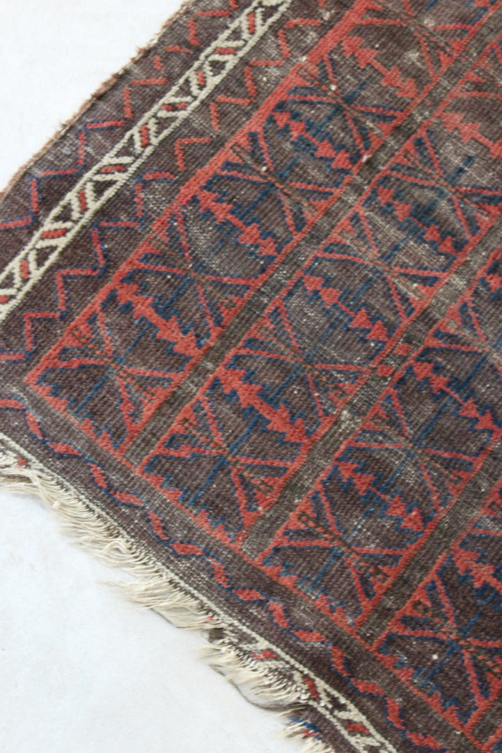 Vintage Worn Afghan Balouch Prayer Rug - Kernow Furniture