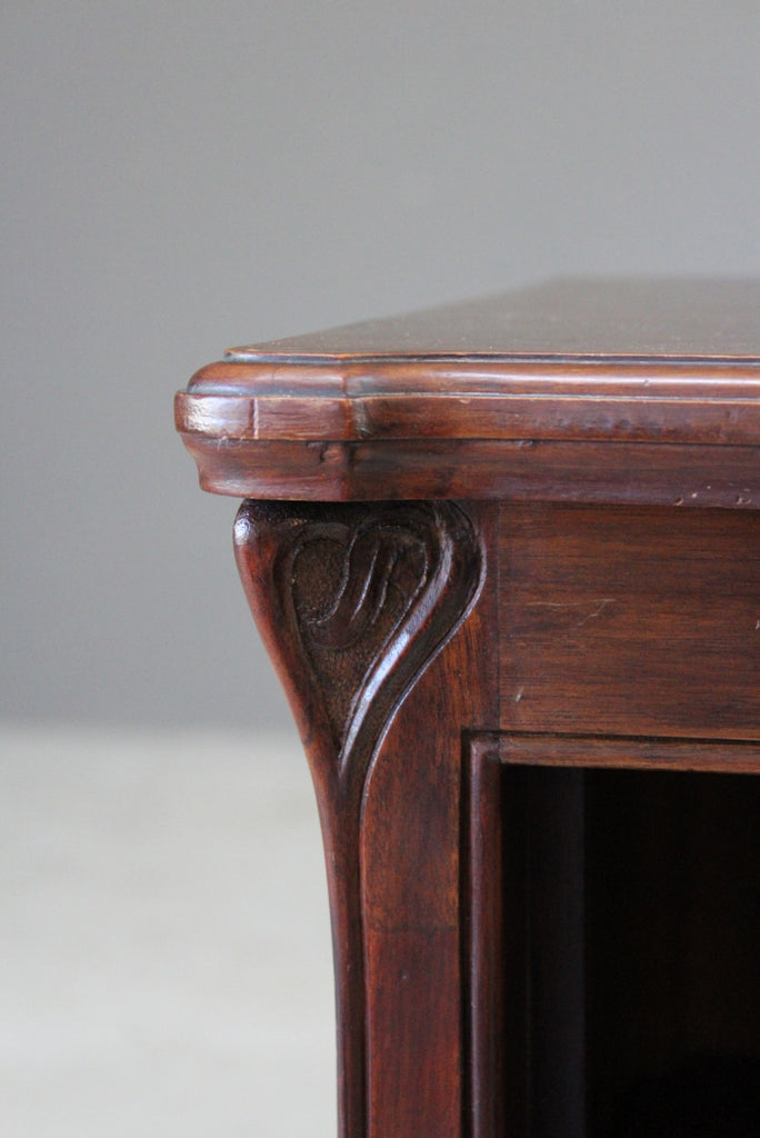 Art Nouveau Mahogany Bedside Cabinet - Kernow Furniture
