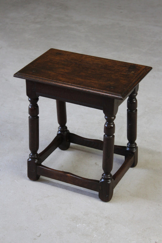 Jacobean Style Joint Stool - Kernow Furniture