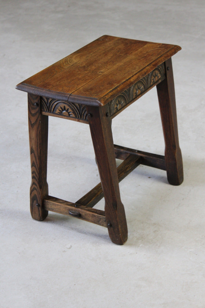 Oak & Beech Joint Stool - Kernow Furniture