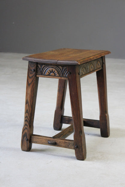 Oak & Beech Joint Stool - Kernow Furniture