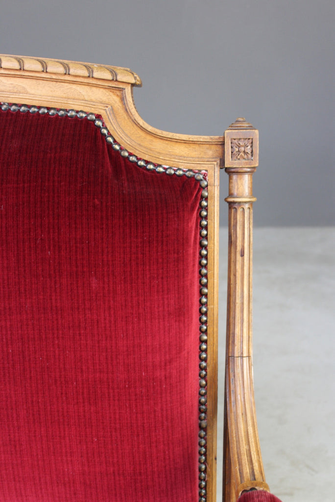 French Style Red Upholstered Sofa - Kernow Furniture