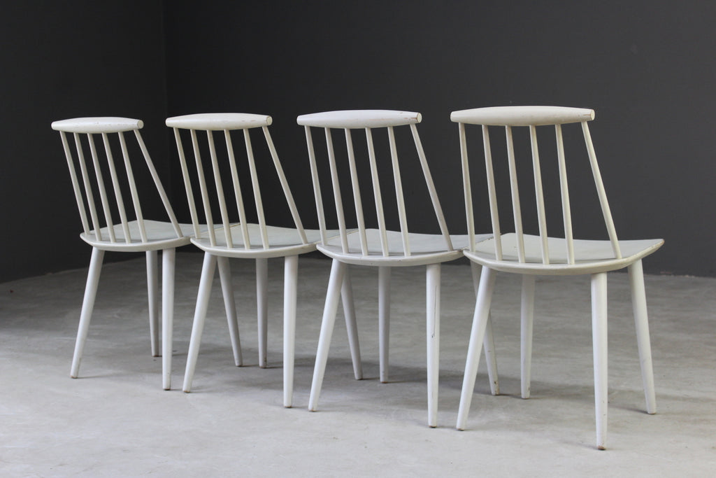 4 Vintage Danish Stick Back Dining Chairs Folke Palsson FDB Mobler - Kernow Furniture