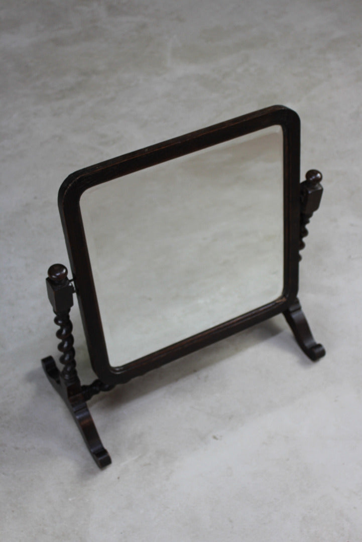 Oak Barley Twist Dressing Table Mirror - Kernow Furniture