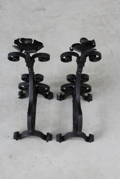 Pair Arts & Crafts Andirons - Kernow Furniture