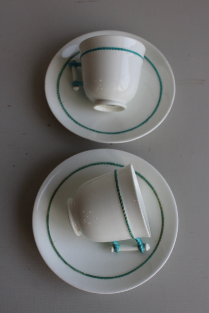 Pair Victorian Cup & Saucer - Kernow Furniture