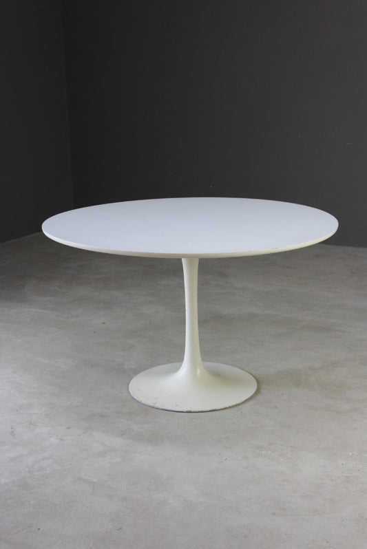 Retro White Tulip Dining Table - Kernow Furniture
