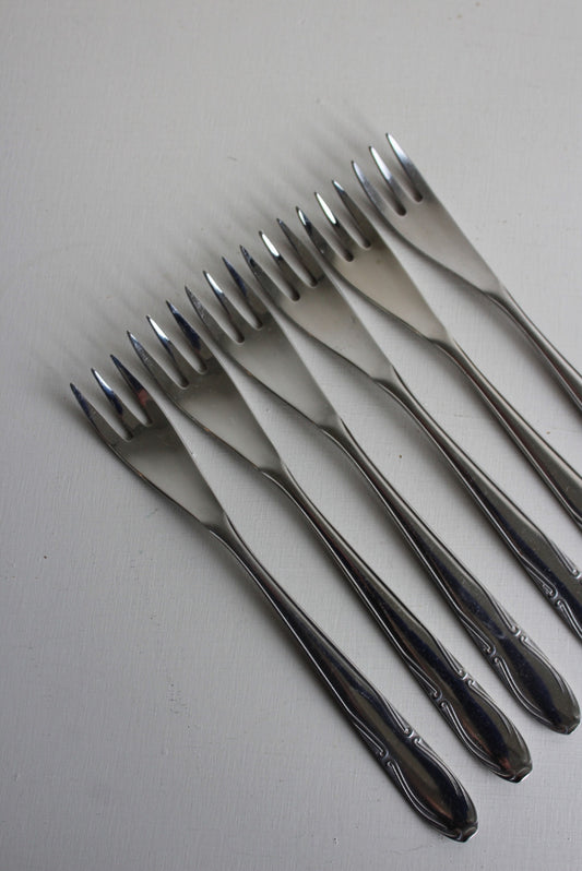 Six Vintage Cake Fork - Kernow Furniture