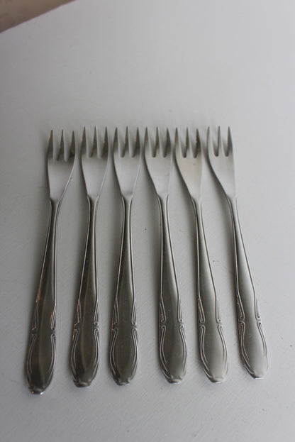 Six Vintage Cake Fork - Kernow Furniture