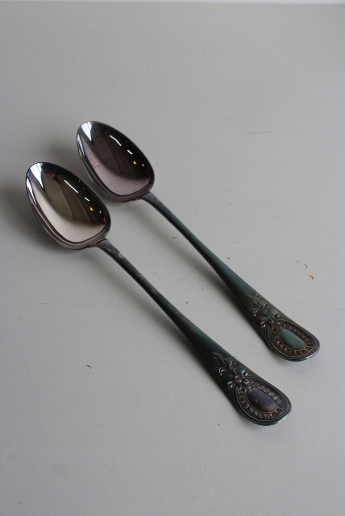 Pair Vintage EPNS Serving Spoons - Kernow Furniture