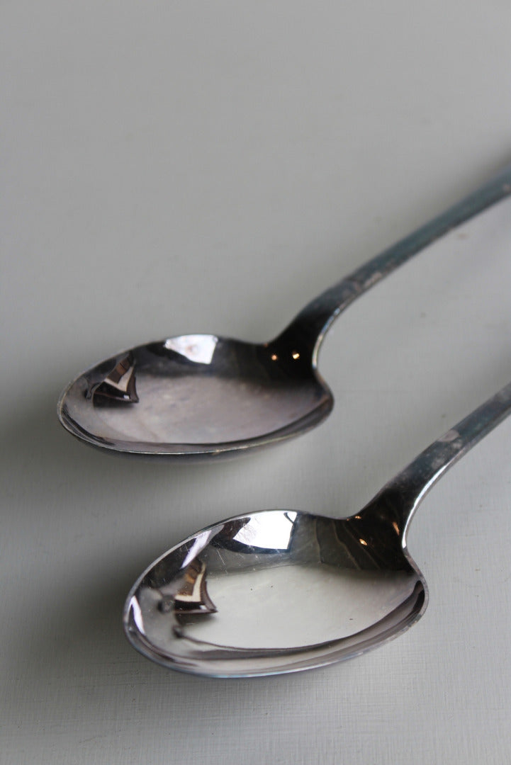 Pair Vintage EPNS Serving Spoons - Kernow Furniture