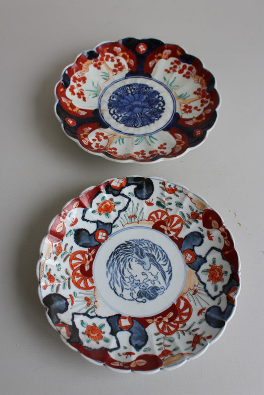Two Oriental Imari Plates - Kernow Furniture