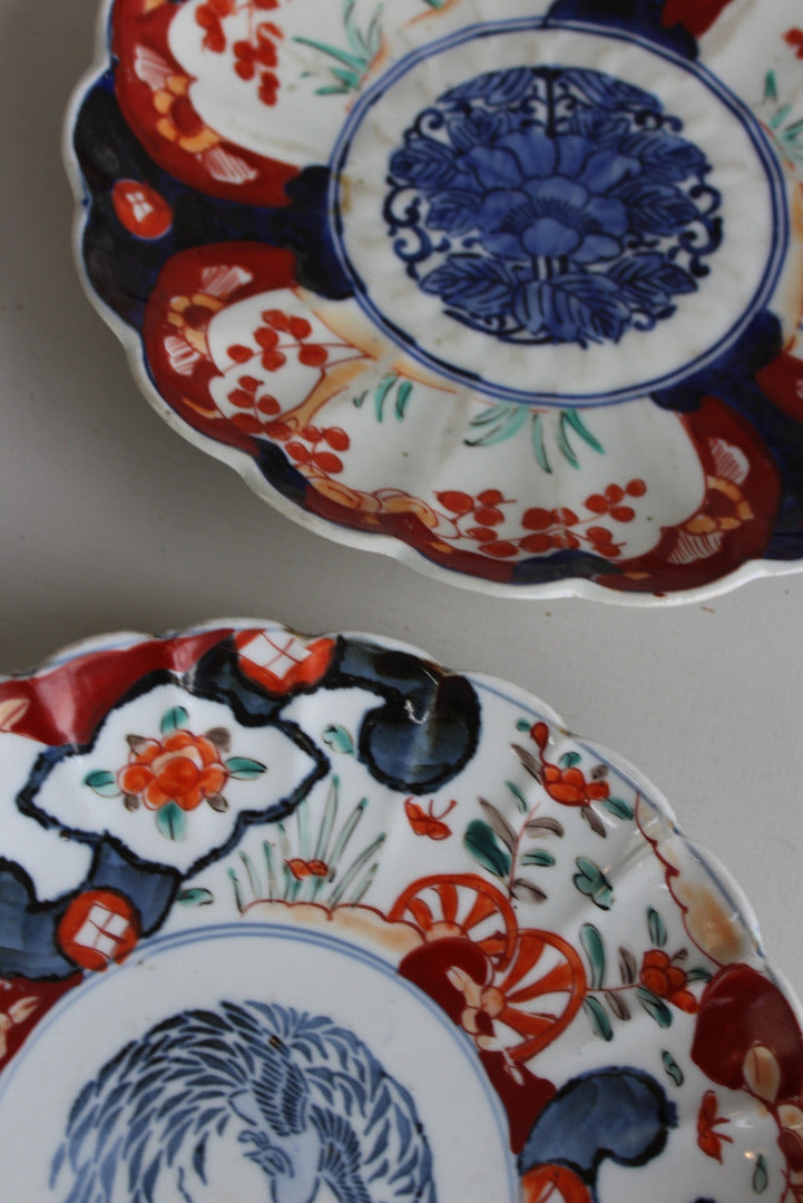 Two Oriental Imari Plates - Kernow Furniture