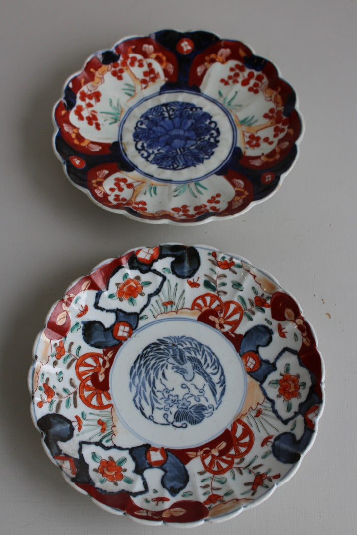 Two Oriental Imari Plates - Kernow Furniture