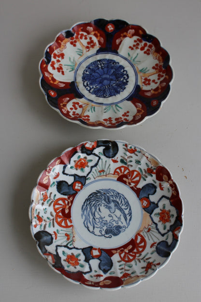 Two Oriental Imari Plates - Kernow Furniture