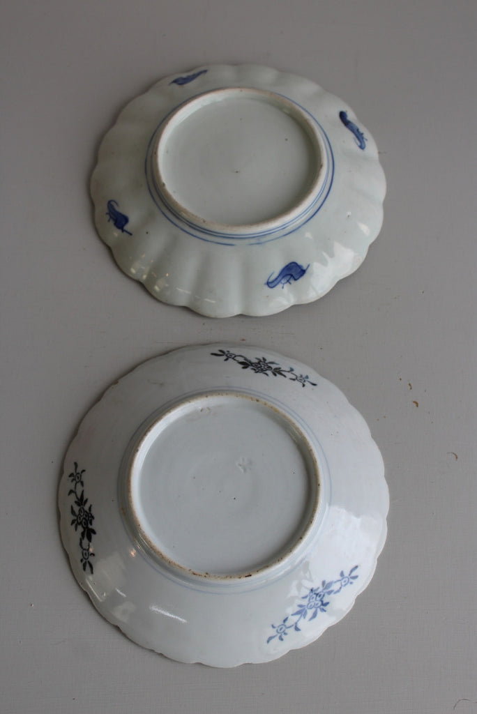 Two Oriental Imari Plates - Kernow Furniture