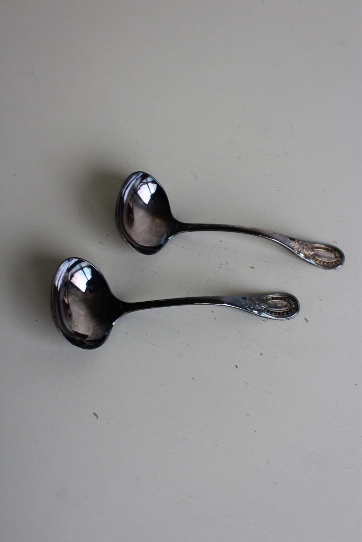 Pair Small Epns Sauce Ladles - Kernow Furniture