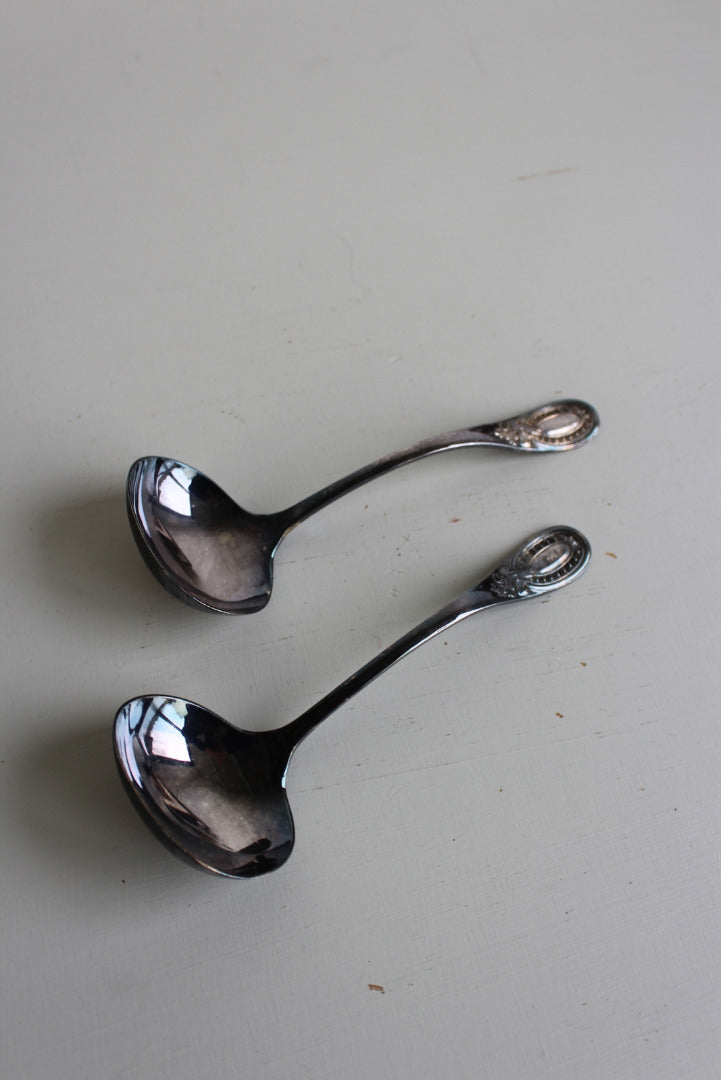 Pair Small Epns Sauce Ladles - Kernow Furniture