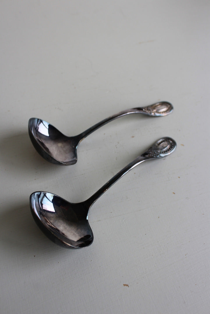 Pair Small Epns Sauce Ladles - Kernow Furniture