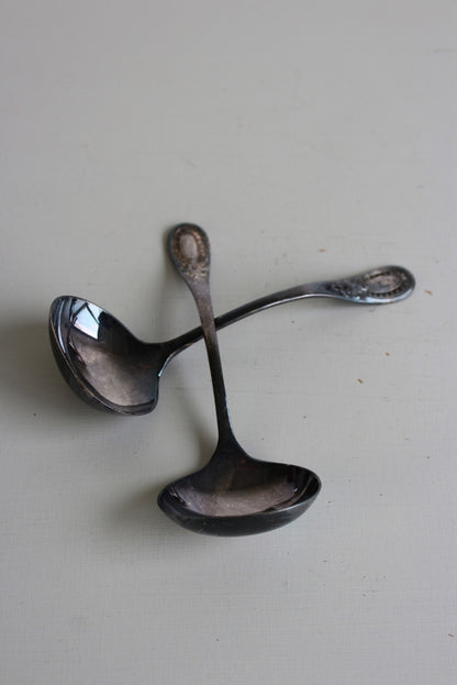 Pair Small Epns Sauce Ladles - Kernow Furniture