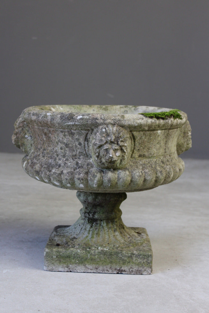 Pair Weathered Garden Urns - Kernow Furniture